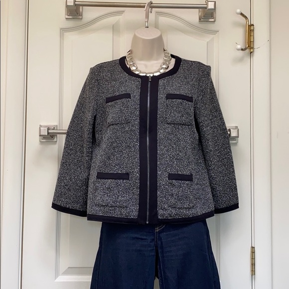 Liz Claiborne cropped tweed blazer - Picture 1 of 7